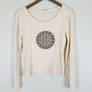 Johnny Was mandala embroidered vintage style top